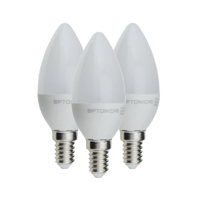 Lampadina led candela e14 8 watt resa 60w risparmio energetico 4500k pezzi 3