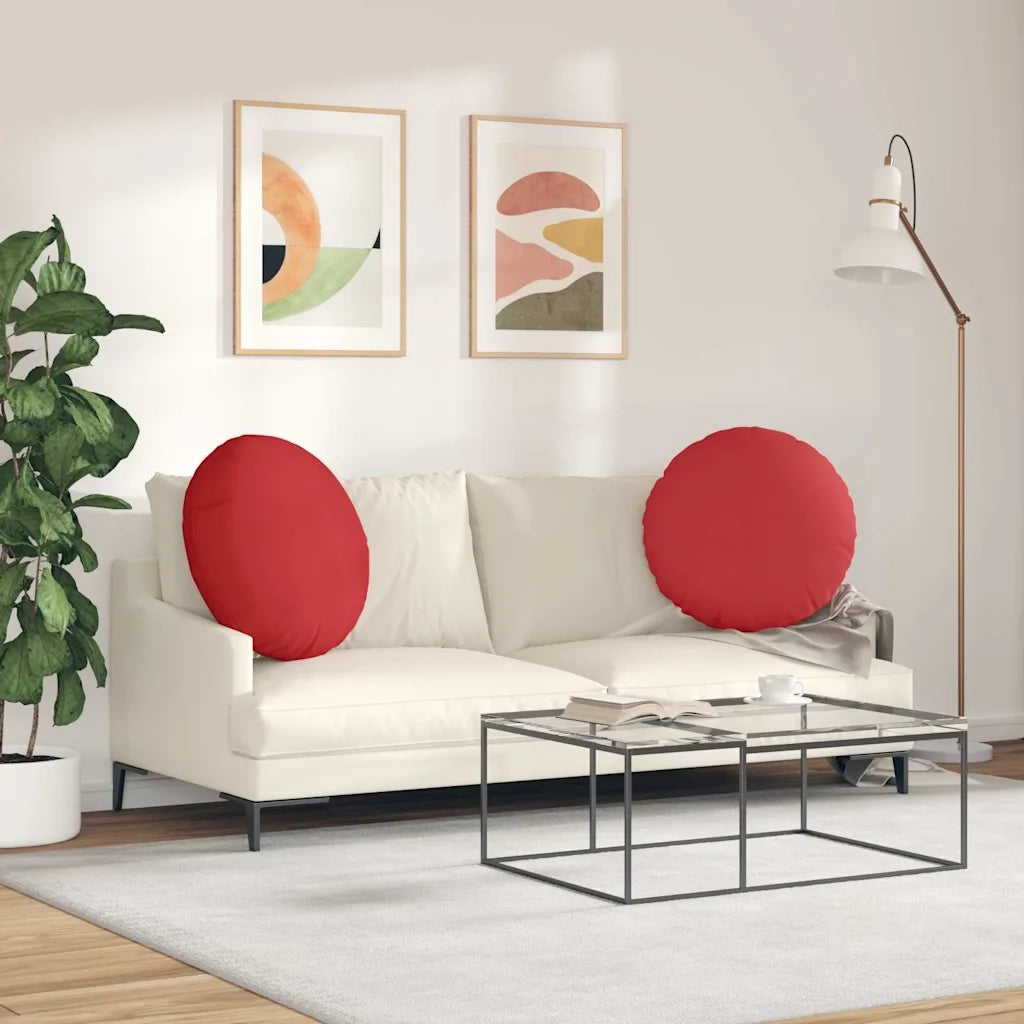 Cuscini per Seduta 2 pz | Cuscini per sedie Rosso ?80 x 29 cm Tessuto