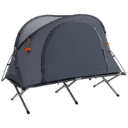 Letto da campo con tenda a cupola ¨C Zephmum ¨C Grigio 200x86x147 cm