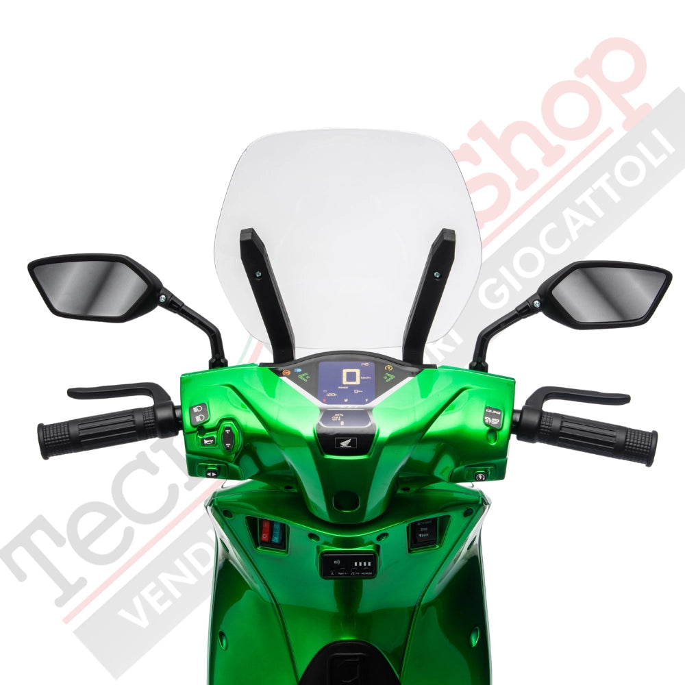 Moto Elettrica per Bambini Honda SH125 Verniciato 12V con Licenza Ufficiale -Verde
