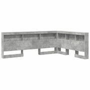Testiera | Testata contenitore Grigio cemento 135 cm Legno multistrato