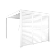 Pergola bioclimatica 3x4m in alluminio + 3 persiane 1m lamelle