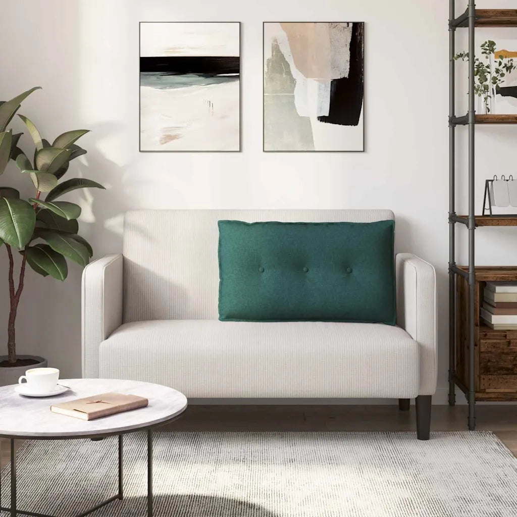 Cuscino per Schiena Verde Scuro 80 x 19 x 50 cm Tessuto