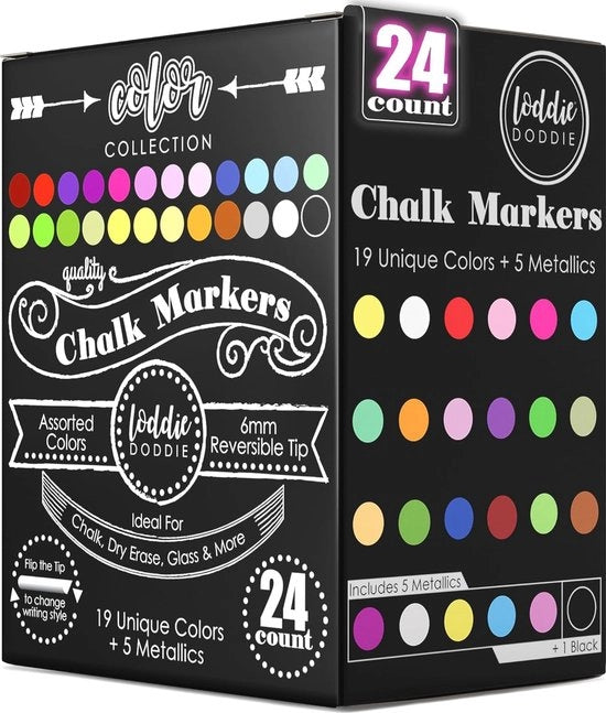 Stifmi di Grafite Liquido - Stifmi di Grafite Senza Polvere per Scuole e Vetrini - Punti 6 mm Riscrivibili in Confezione da 24