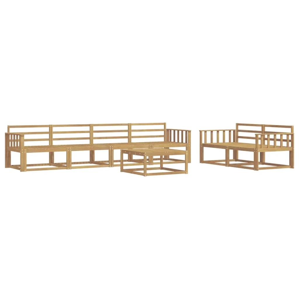 Set di divani da esterno 7 pcs Bianco 3386088