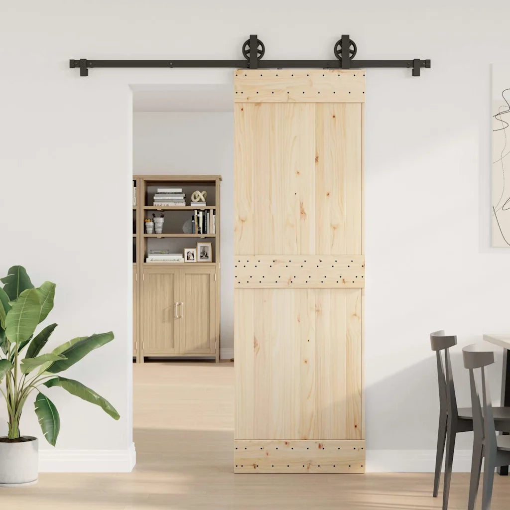 Kit di Binari per Porte Scorrevoli 183 cm Acciaio Nero CFW7875641