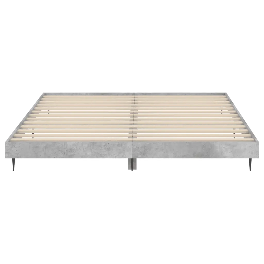Giroletto-Struttura Letto Grigio Cemento 200x200 cm in Legno Multistrato 646650