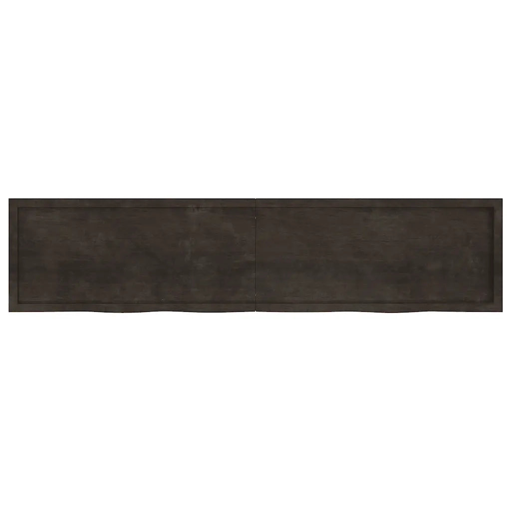 Piano Tavolo Marrone 220x50x(2-4) cm Rovere Massello Trattatocod mxl 96867