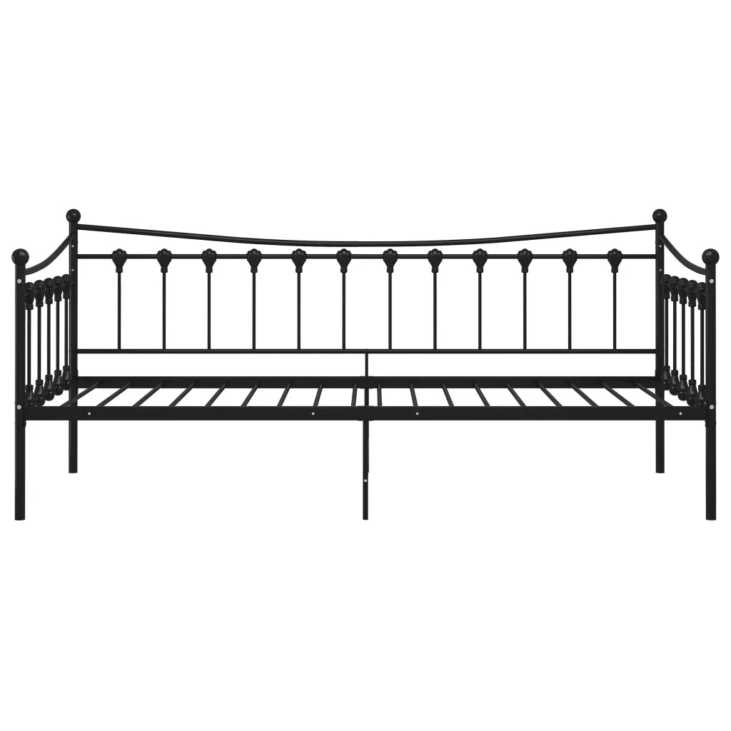 Telaio Divano Letto Nero in Metallo 90x200 cm 324755