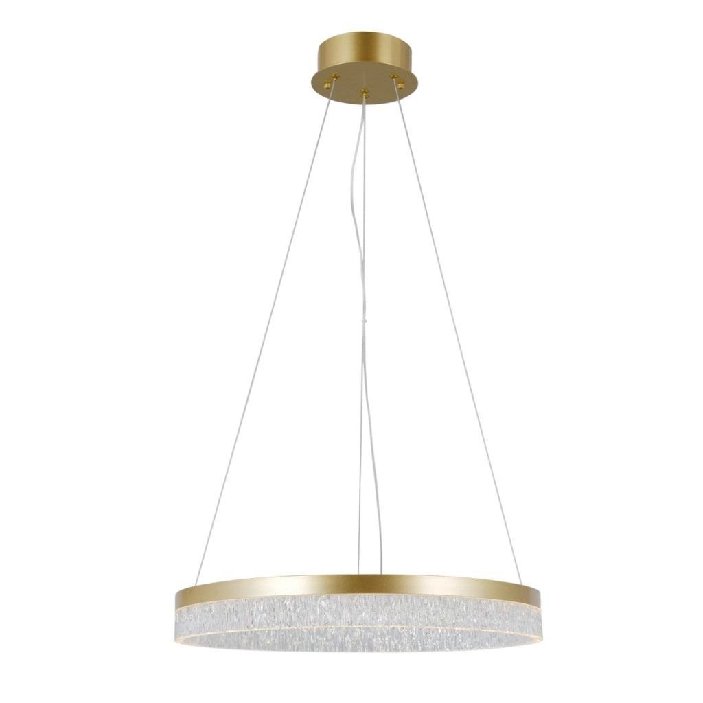 Lampada sospesa LED anello oro Pantal Italux 22W