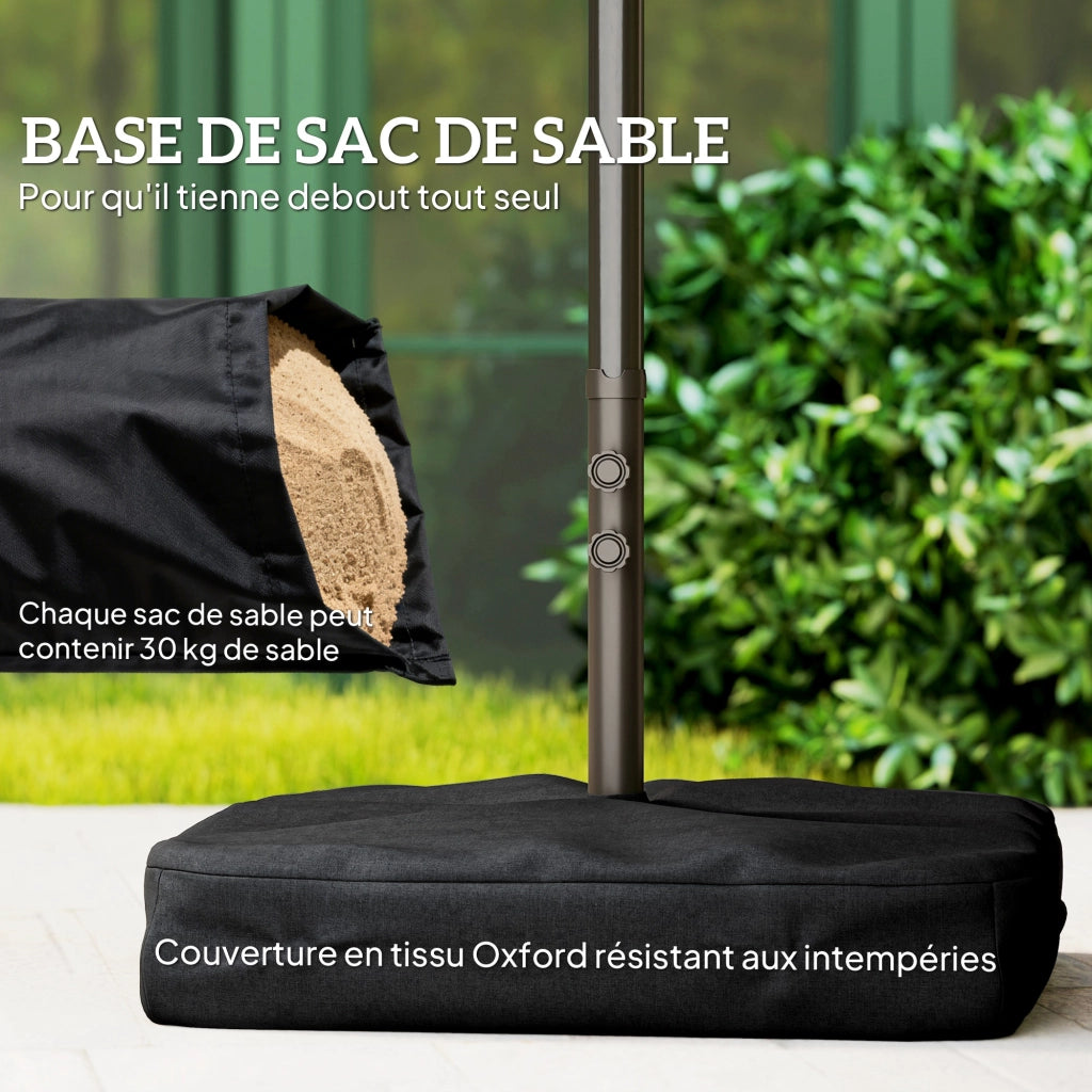 Tendone da giardino rettangolare ¨C zephmum ¨C kaki 460x270x240 cm