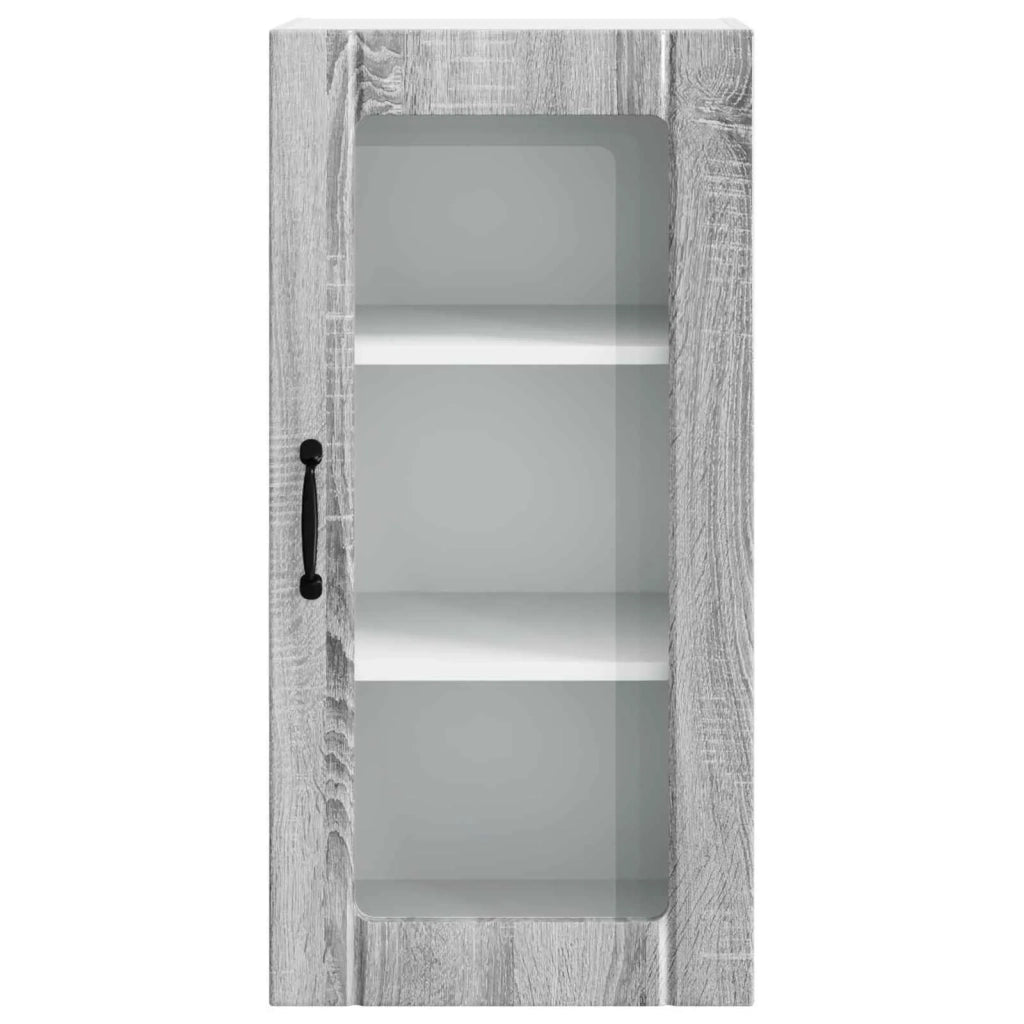 Mobile da cucina con porta 2 pz-Set di 2 Armadio da cucina Grigio Sonoma 40 x 31 x 80 cm
