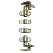 ACCESSORI IN KIT SERRATURA AD ASTE ROTANTIZAMA OTTONATA 2 GANCI+2 CAVALLOTTI+2 PERNI