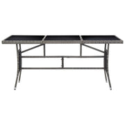 Tavolo da Giardino Grigio 170x80x74 cm in Polyrattan 318717
