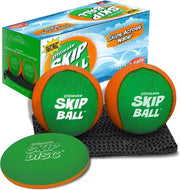Giocattolo da Spiaggia Skip Ball (grigio/arancione) Giochi d'Acqua e di Spiaggia per Giovani, Adolescenti e Regali per Uomini che Amano il Divertimento - Regali di Compleanno Estivi per Famiglia, Sole, nipote.