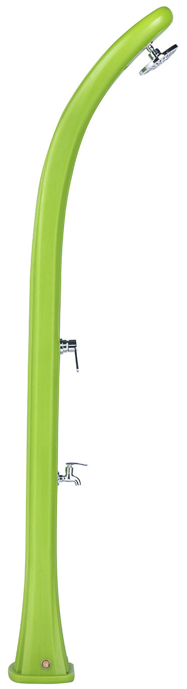 Doccia Solare da Giardino 28L Miscelatore e Lavapiedi Verde