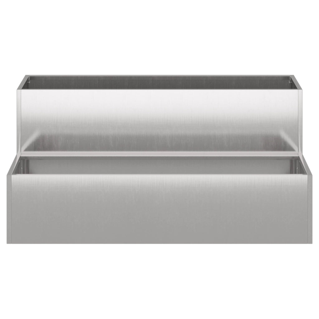 Fioriera da Giardino 2-Tier 100x60x45 cm Acciaio Inossidabile