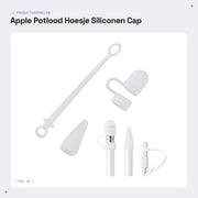 Supporto per pennarelli per iPad Pro in silicone con design anti-perdita - Bianco - Adatto per iPad Pro - Incluso adattatore di cavo con funzione di ancoraggio