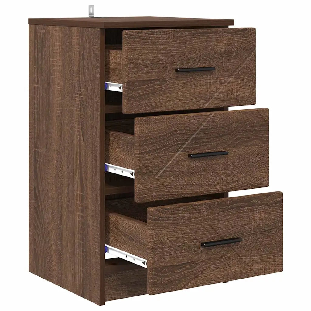 Armadio da Notte con cassetto Rovere marrone 38 x 38 x 66 cm 883381