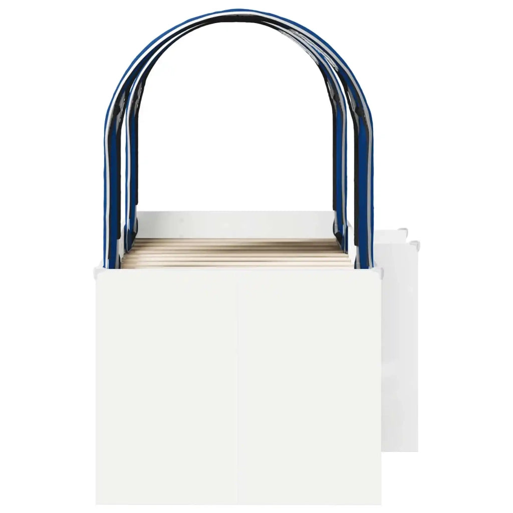 Letto con Tunnel 4 pcs Bianco e Blu Legno ingegnerizzato 3423487