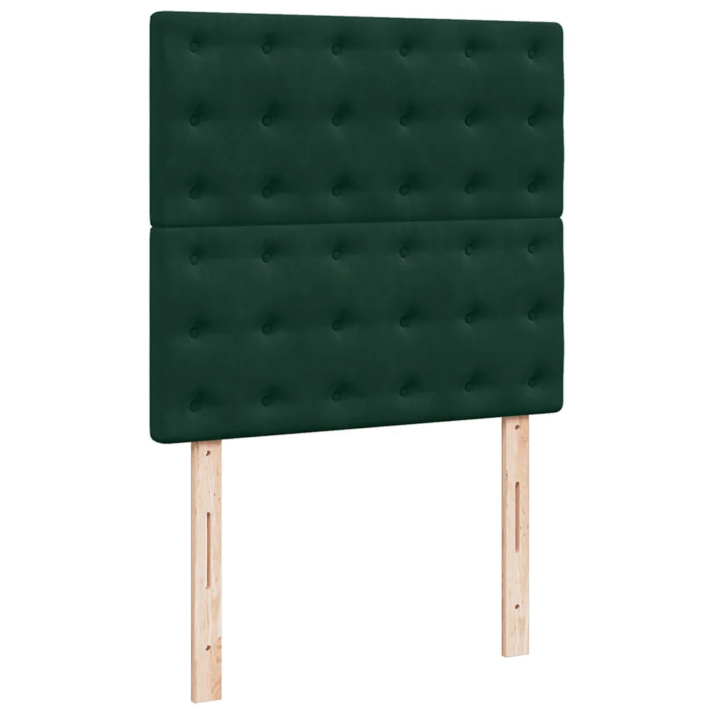 Giroletto a Molle con Materasso Verde Scuro 80x200 cm Velluto 3292205