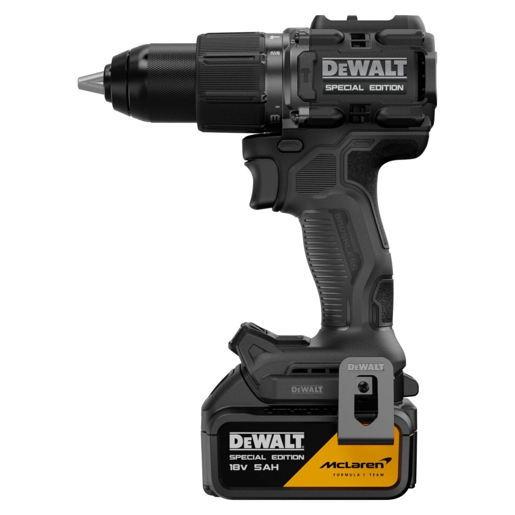 Trapano Avvitatore a Percussione DeWalt XR 18V Brushless McLaren Edition DCD86MP2KT-QW con 2 Batterie 5,0Ah e Valigetta TSTAK