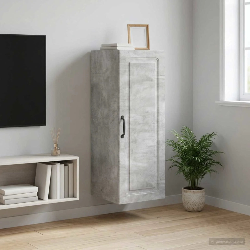 Mobiletto a muro Grigio Cemento 33 x 34,5 x 90 cm 899268