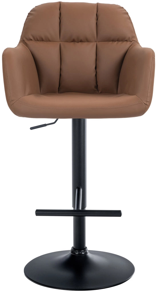 Barhocker Natoma Kunstleder schwarz