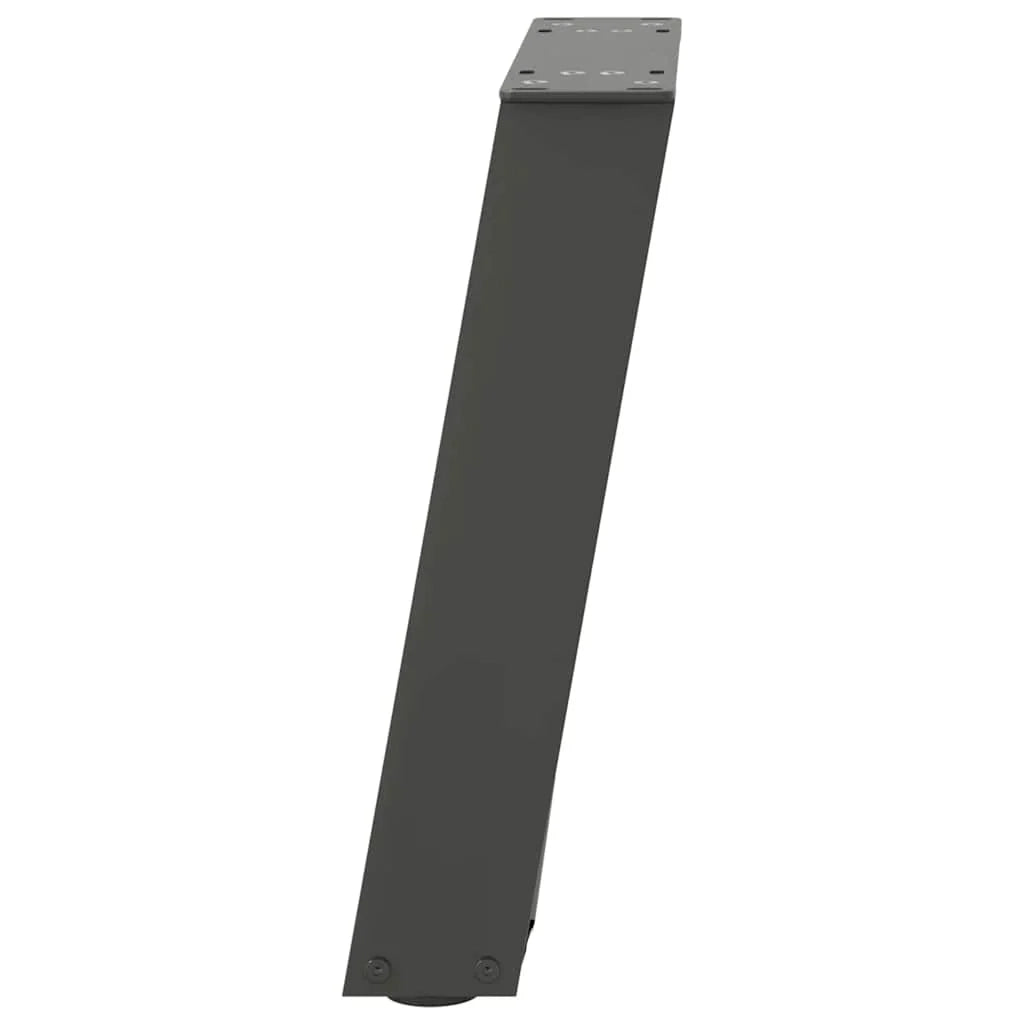 Set di 2 gambe per tavolino da caffè in acciaio angolate a forma di U 28 x 42-43 cm pratiche moderne acciaio antracite 02_0057042