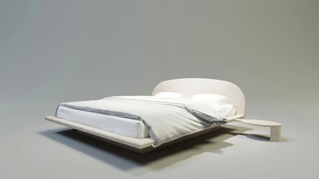 LETTO IMBOTTITO SPACE 160x200 SOLIK ROVERE NATURALE
