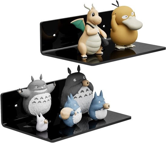 Set di pareti 23CM, display per parete con LED, display per parete in acrilico per figure Funko Pop, collezioni, piante, decorazioni, articoli da bagno, erbe, 2-pack