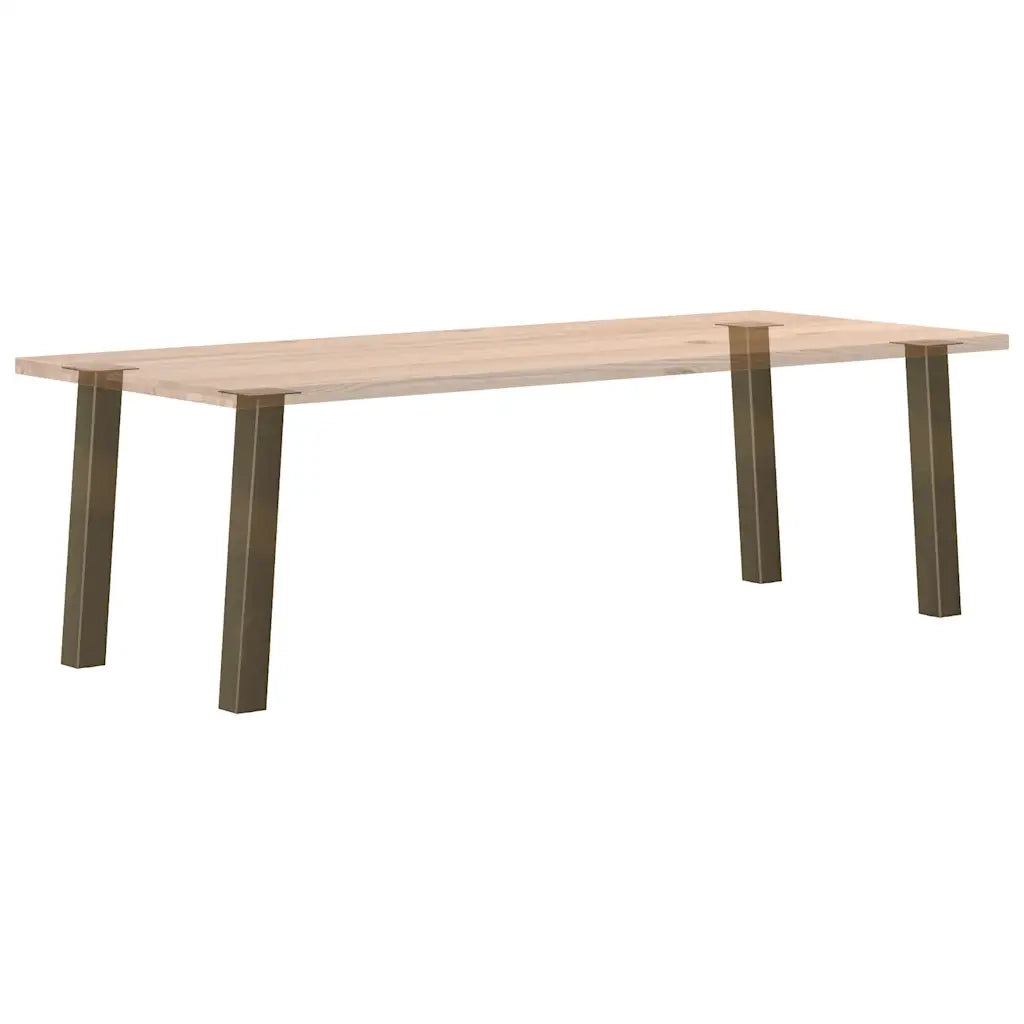 vidaXL Gambe per tavolo consolle 4 pz in acciaio naturale 72 cm Acciaio