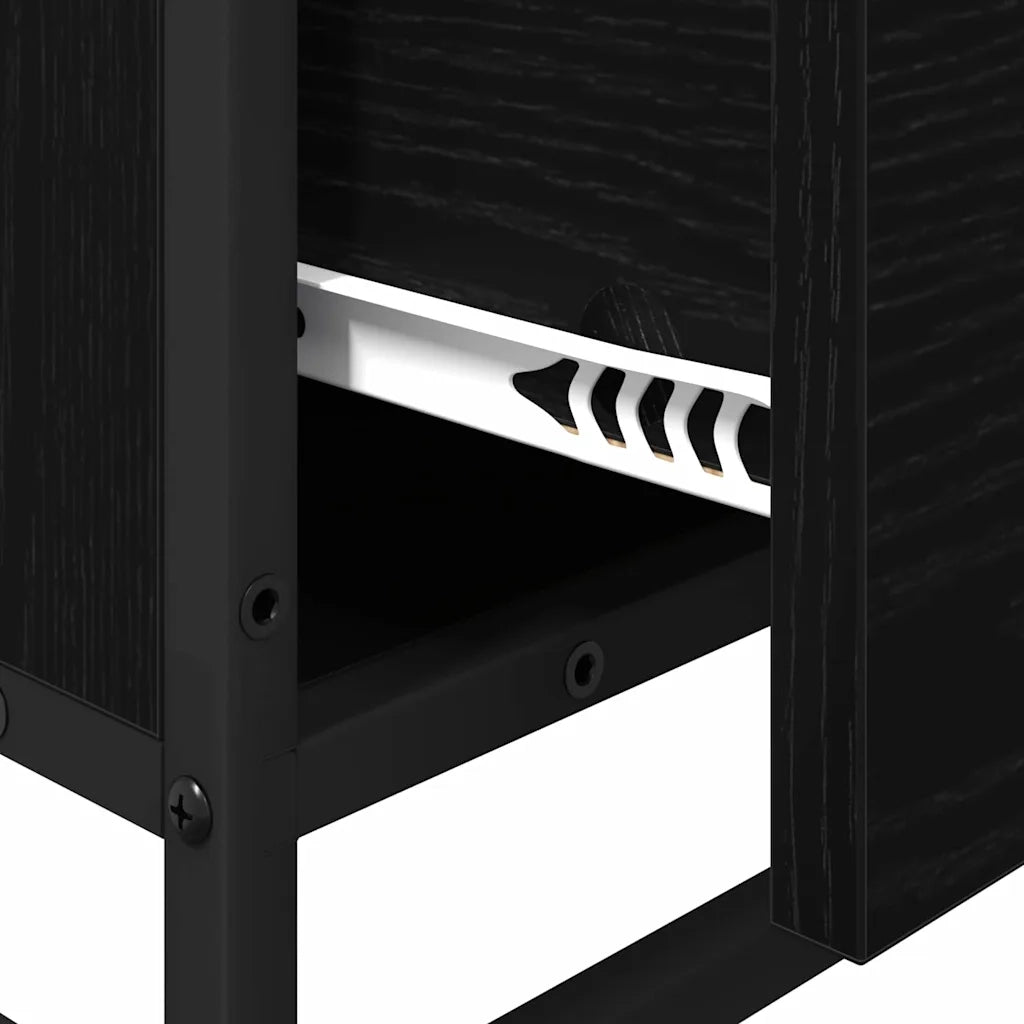 Set di mobili per il bagno Rovere Nero 35 x 37,5 x 100 cm 883607