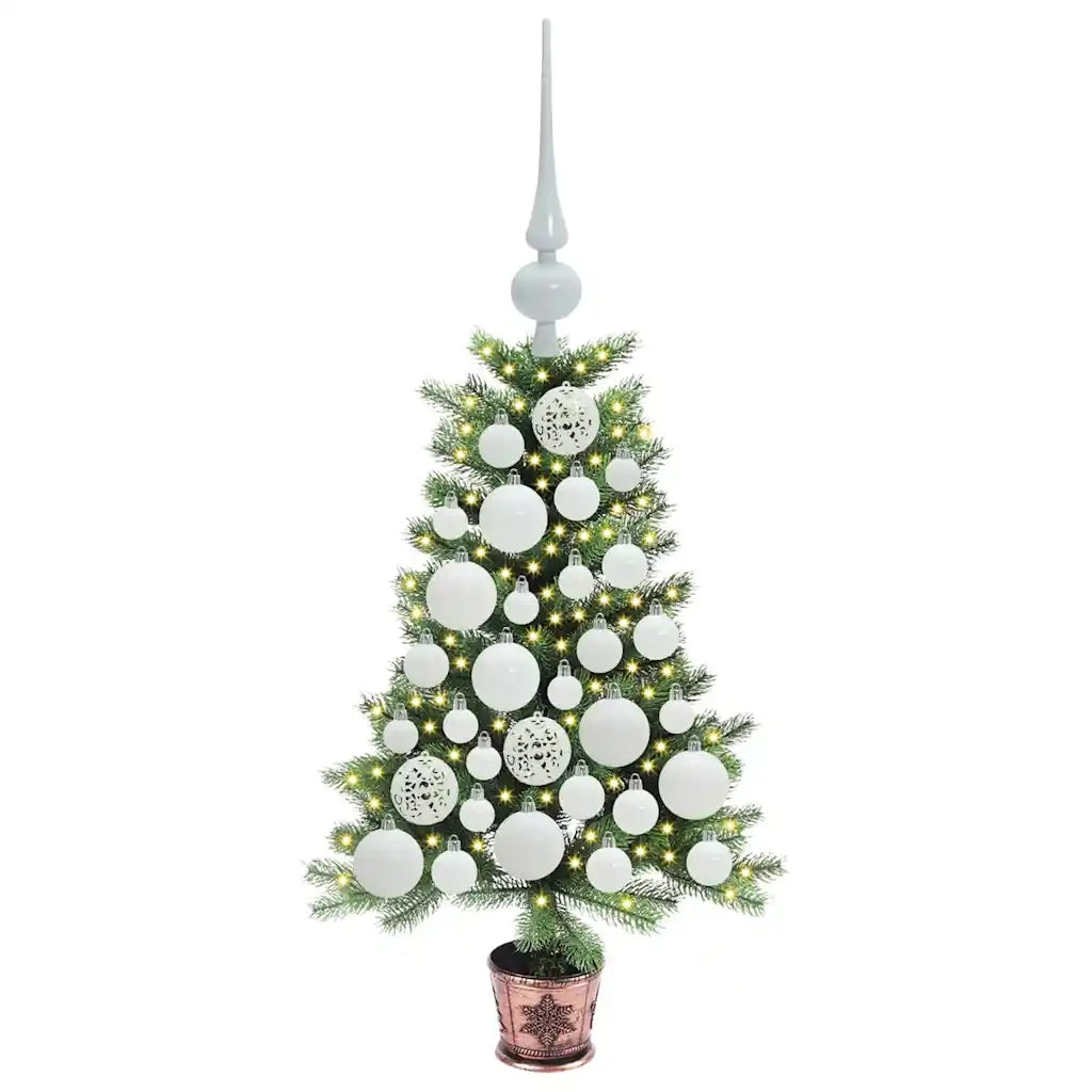 Albero di Natale con 150 LED con supporto Verde 65 cm PE 3396294