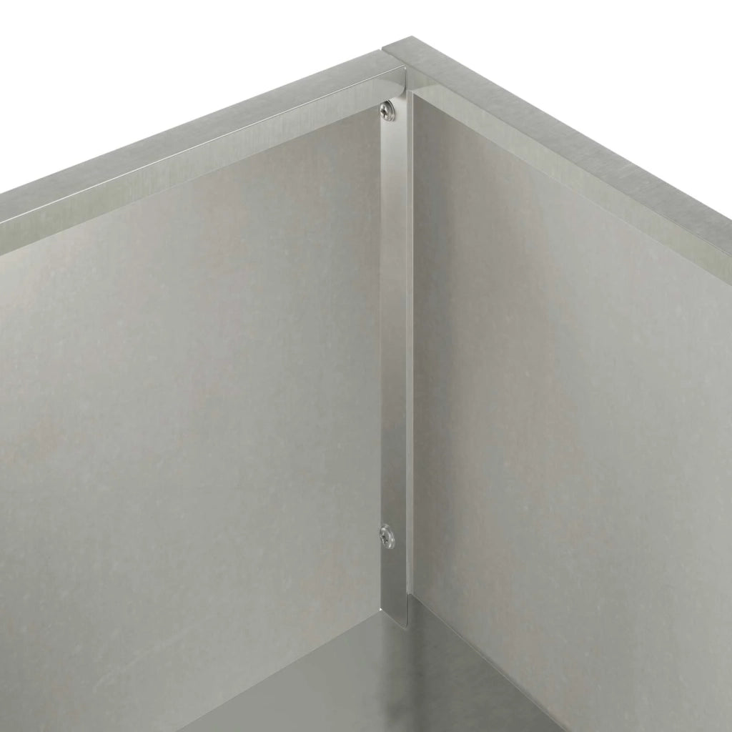 Vaso da giardino 2 pz Argento 100 x 20 x 49 cm Acciaio Inox 8005857