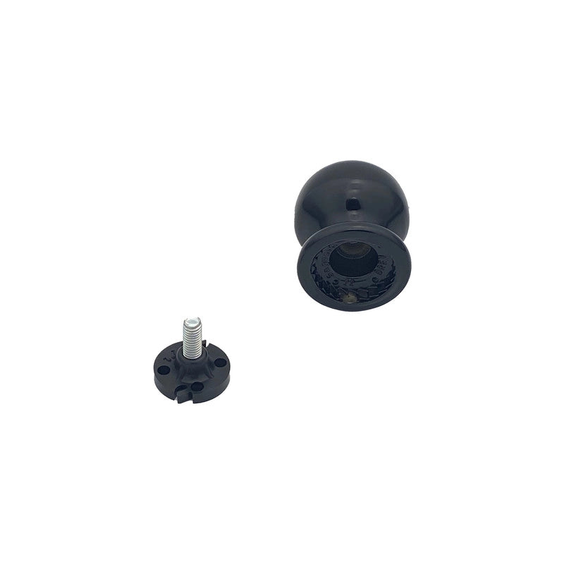 Pomolo fisso per porta SAGUATTI 869/50QB in alluminio nero lucido