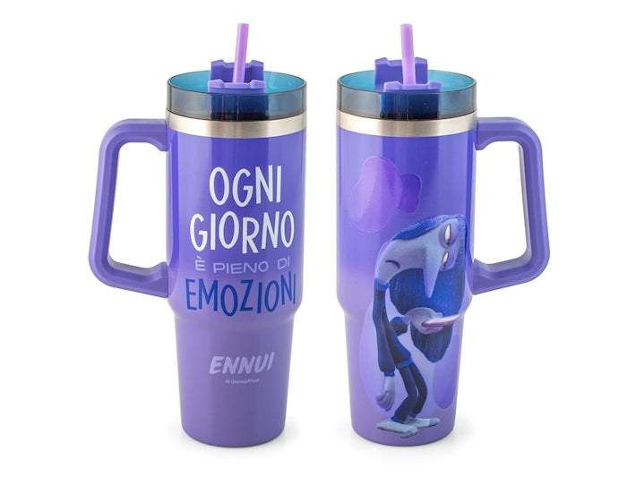 Mug termico in acciaio inox 18/10 con cannuccia inside out noia lt 0,9