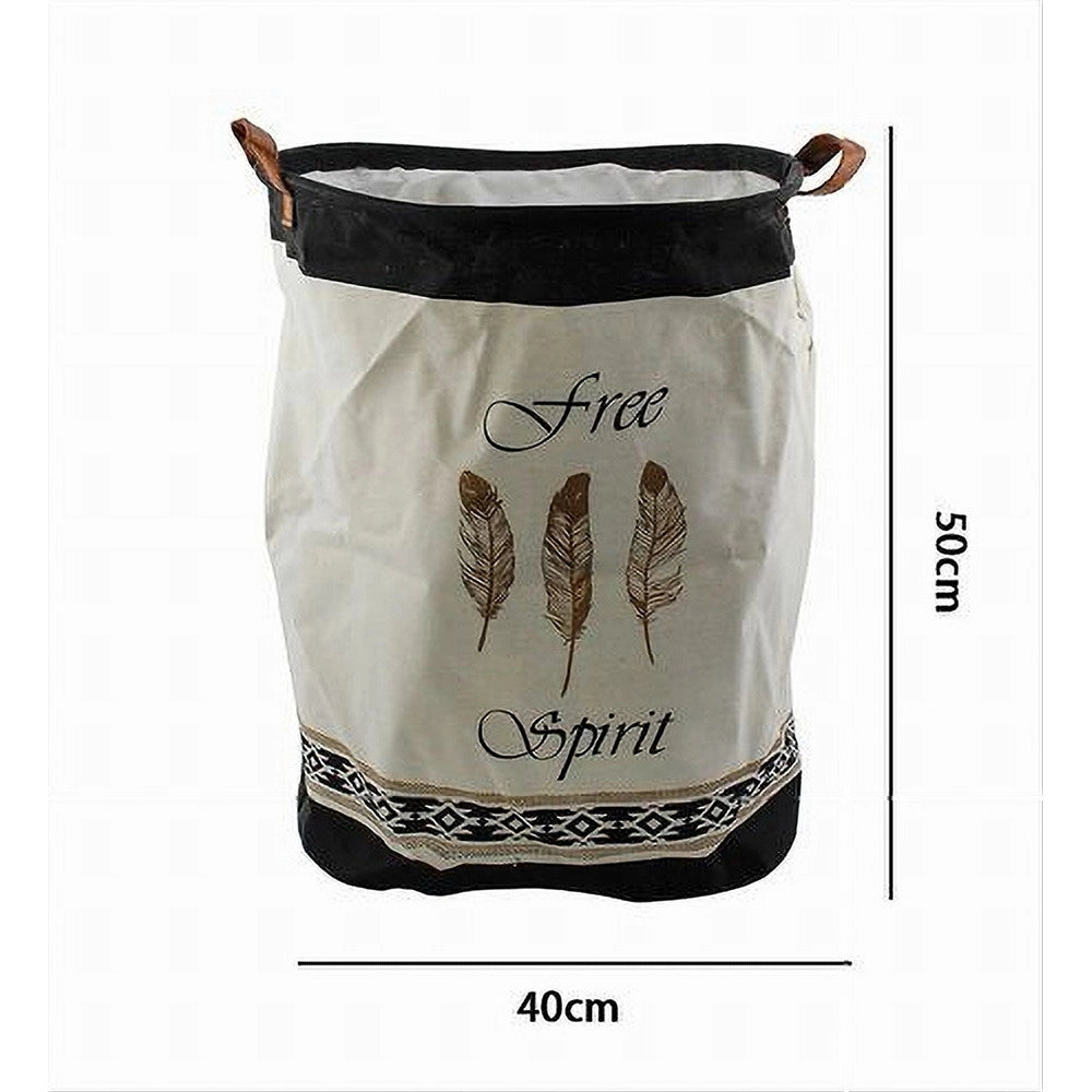 Trade Shop - Cesto Porta Biancheria Per Vestiti Sporchi Pieghevole Free Spirit 40x50cm 10475 -