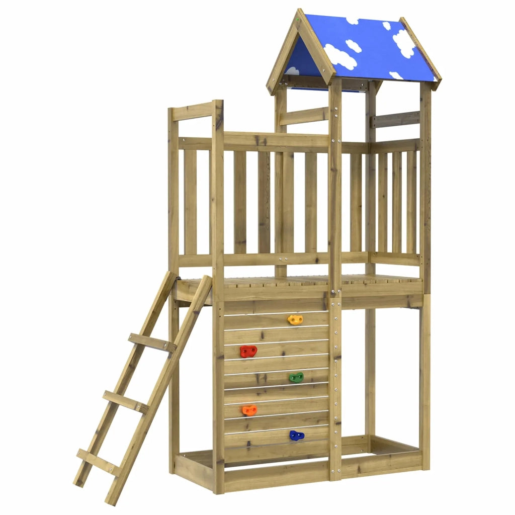 Torre da Gioco Marrone Legno Impregnato Solido