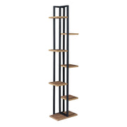 Portavasi a 6 ripiani 150 x 34 x 21 cm effetto noce/nero 03_0007694