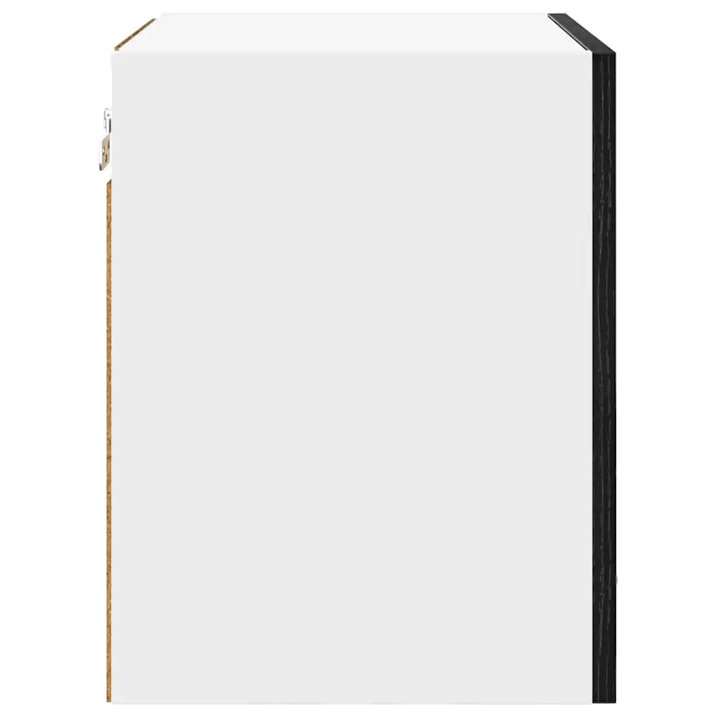 Armadio pensile con porta Rovere Nero e Bianco 40 x 31 x 40 cm