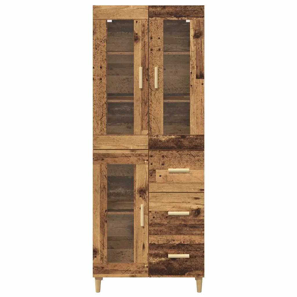 Credenza | Madia | Buffet da pranzo | Armadio da pranzo Legno vecchio 69,5 x 34 x 180 cm Legno multistrato