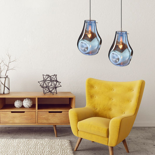 Lampada Di Soffitto Pensile Di Vetro APP327-1CP Blue