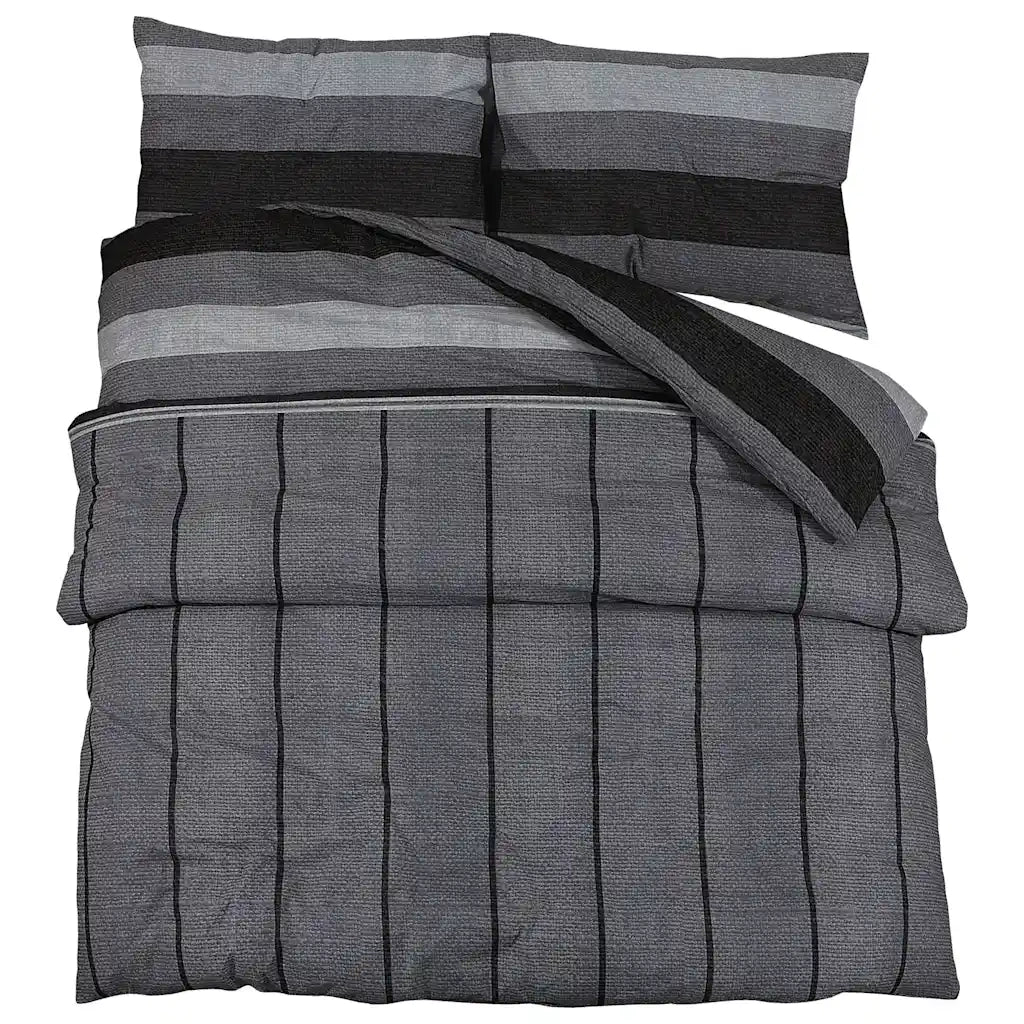 Set Copripiumino Grigio Scuro 155x220 cm in Cotone CFW2490194