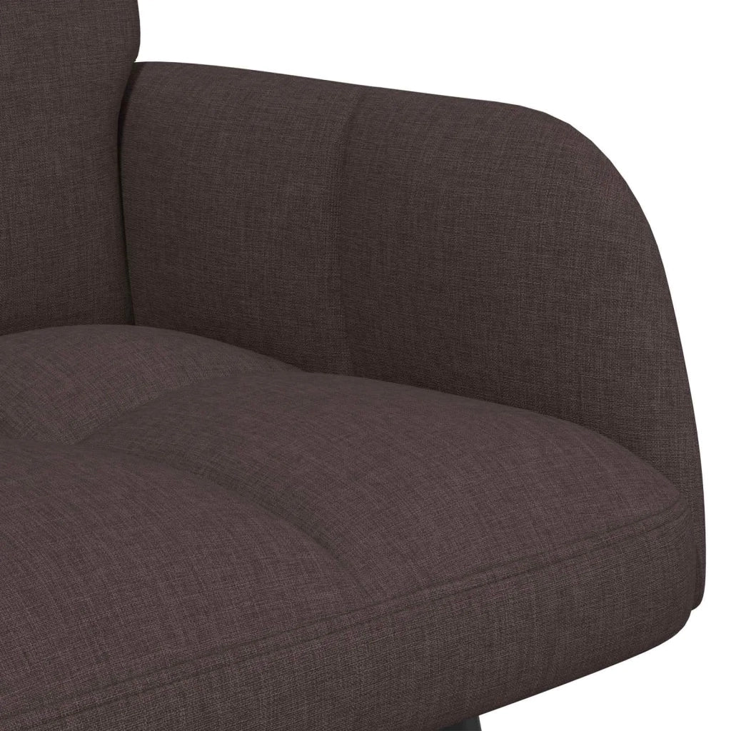 Sofa a Due Posti Marrone Scuro 115 x 61 x 87 cm Tessuto