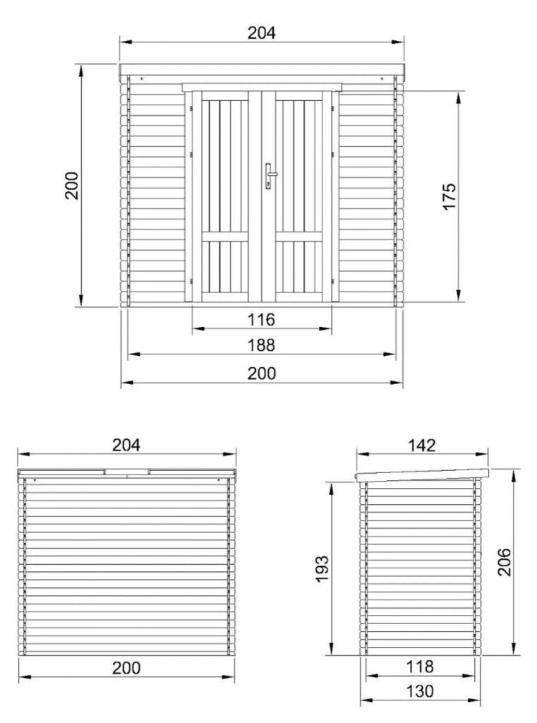 Casetta da Giardino in Legno 2,22 m² TIMBELA M311F1+M311G