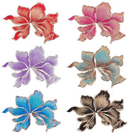 Pioen in Rete 6 Pezzi - Fiori Pieno di Vita - Applique Retro - Per Abbigliamento/Jeans/Imbottiture - Attività Creativa Fai da Te - Alta Qualità - Adesivo per Abbigliamento