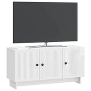 Mobile TV | Armadietto TV | Mobile Porta TV Bianco Lucido 99 x 34,5 x 50 cm Legno ingegnerizzato