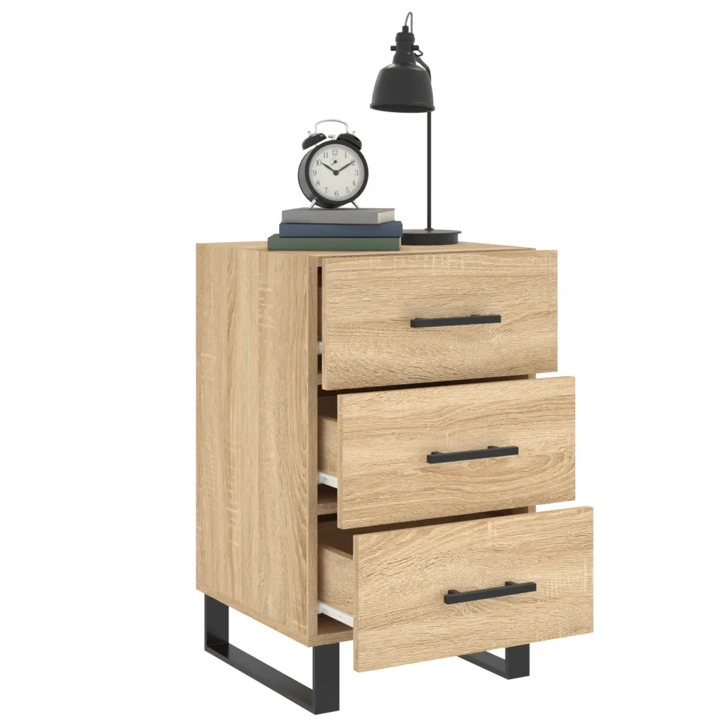 Comodino Rovere Sonoma 40x40x66 cm in Legno Multistrato 827687