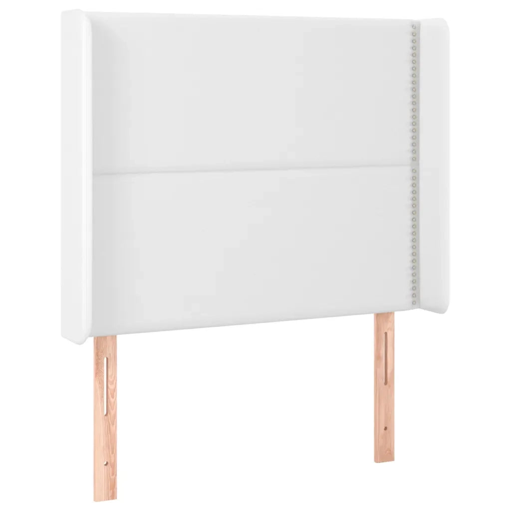 Testiera | Testata ad Orecchio Bianco 103x16x118/128 cm in Similpelle